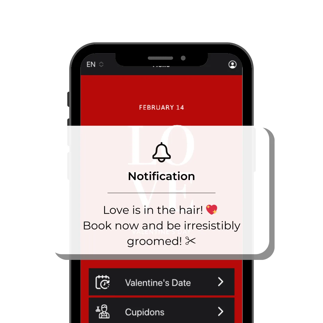 Notificación push de San Valentín